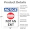 Signmission Not An Exit, 18 in W x Rectangle, Plastic OS-2PACK-NS-P-1824-V-15167 - alternate 2